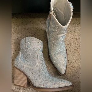 Rhinestone booties. Sz. 7.5